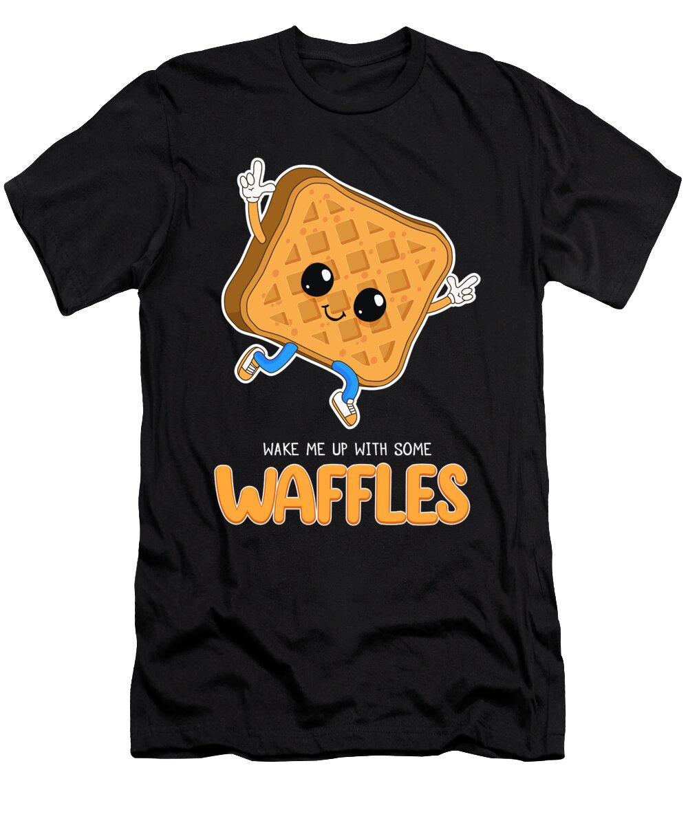 Funny Breakfast Wake Me Up with Some Waffles Graphic Jacob Hughes T-Shirt