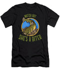 Funny Catfish Fishing Shes a Biter Design Jacob Hughes T-Shirt
