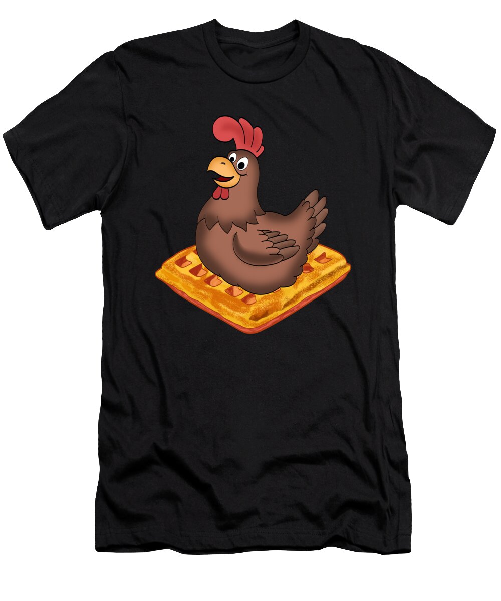 Funny Chicken and Waffles Foodie Gift Muc Designs T-Shirt