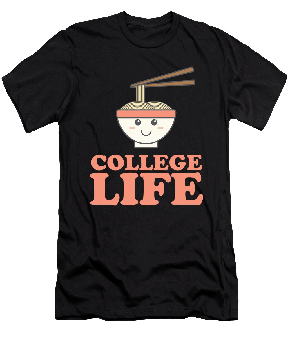 Funny College Life Cute Ramen Noodle Gift Haselshirt T-Shirt