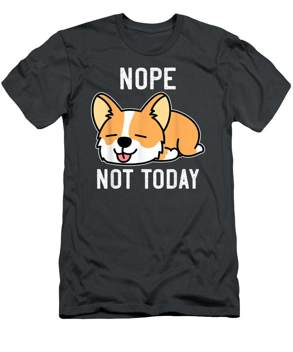 Funny Corgi Lazy Corgi Butt Nope Not Today Dog Pun Bellav Buzz T-Shirt