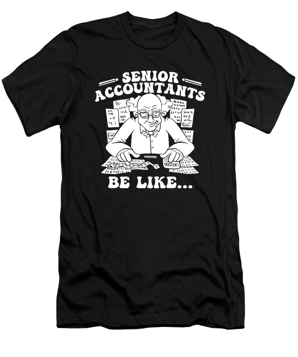 Funny Cpa Finance Accountancy Bookkeeper Senior Accountant Crazy Squirrel T-Shirt