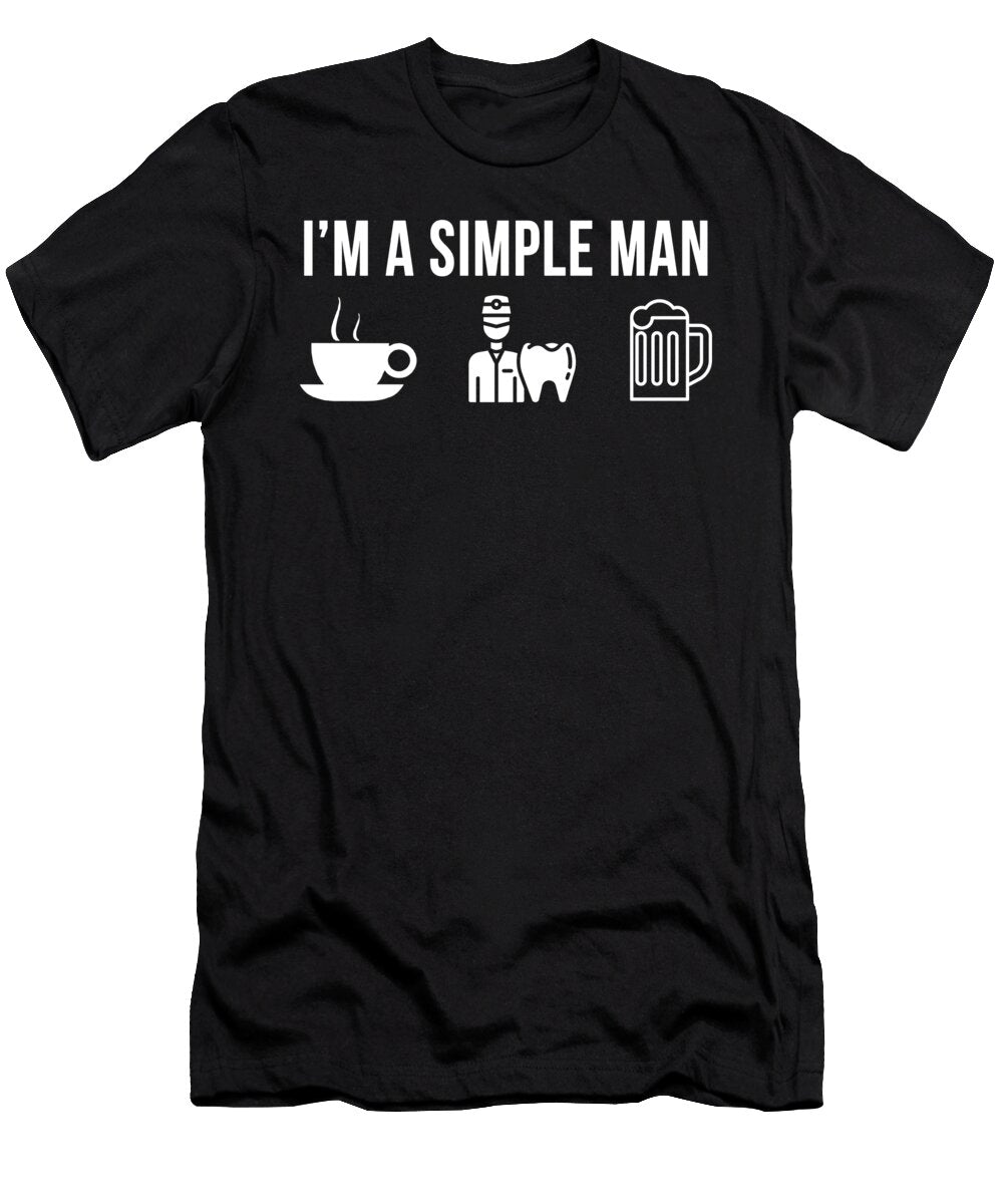 Funny Dentist Job Dentistry Career Simple Man Lukas Davis T-Shirt