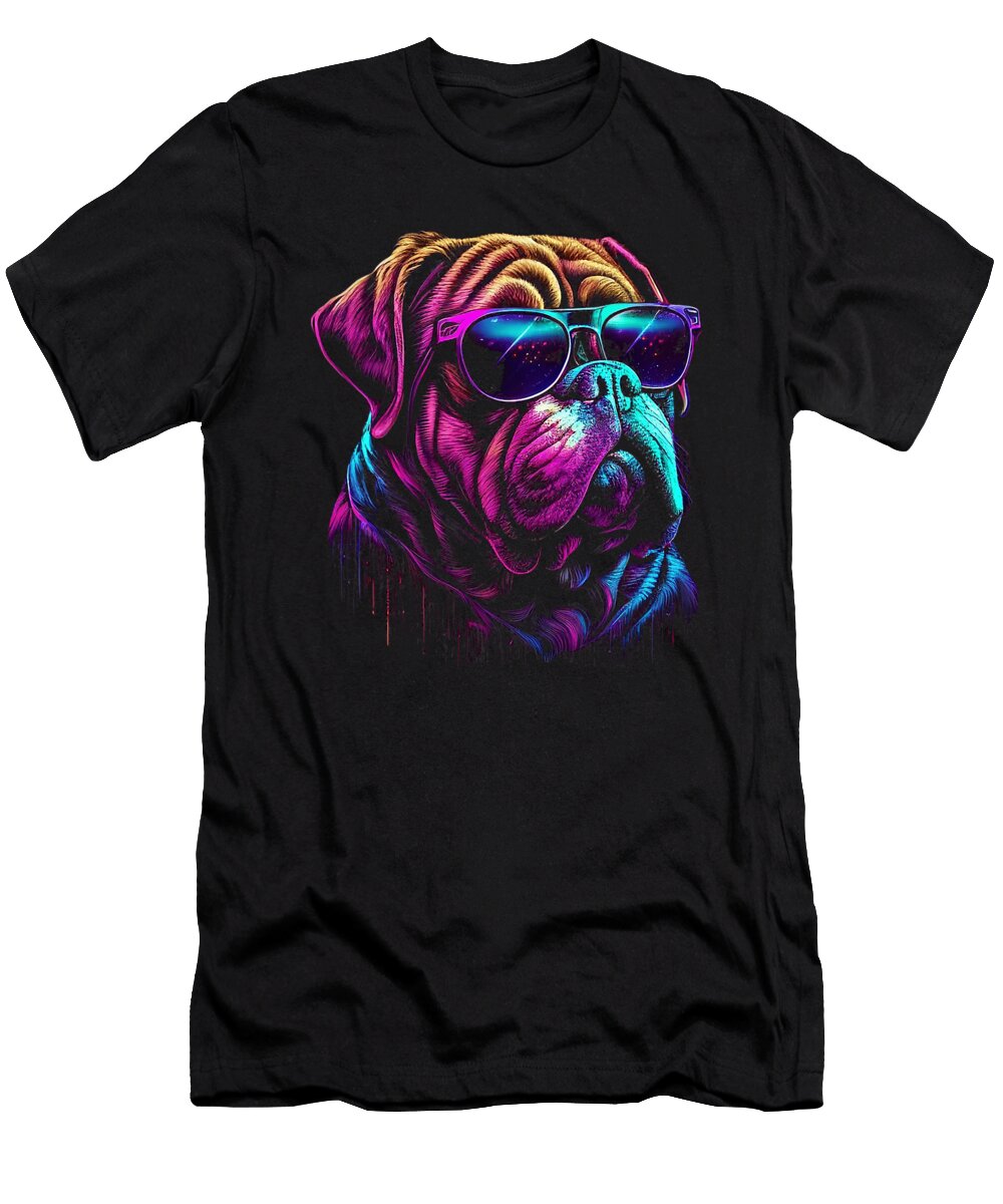 Funny Dogue De Bordeaux Owner Vaporwave Yah Lishr T-Shirt