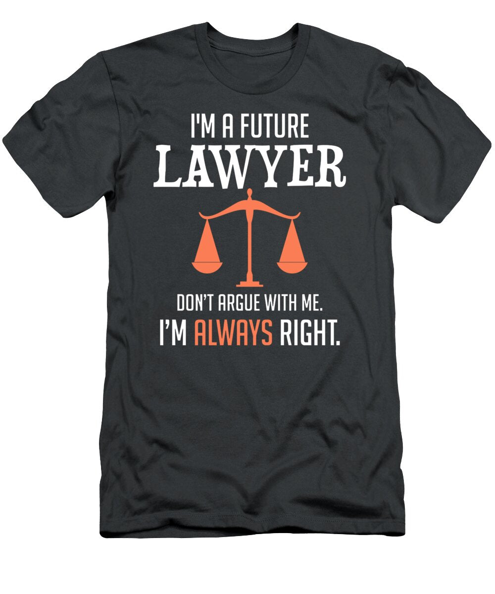 Funny Future Lawyer Law School Student Lenirq Elna T-Shirt