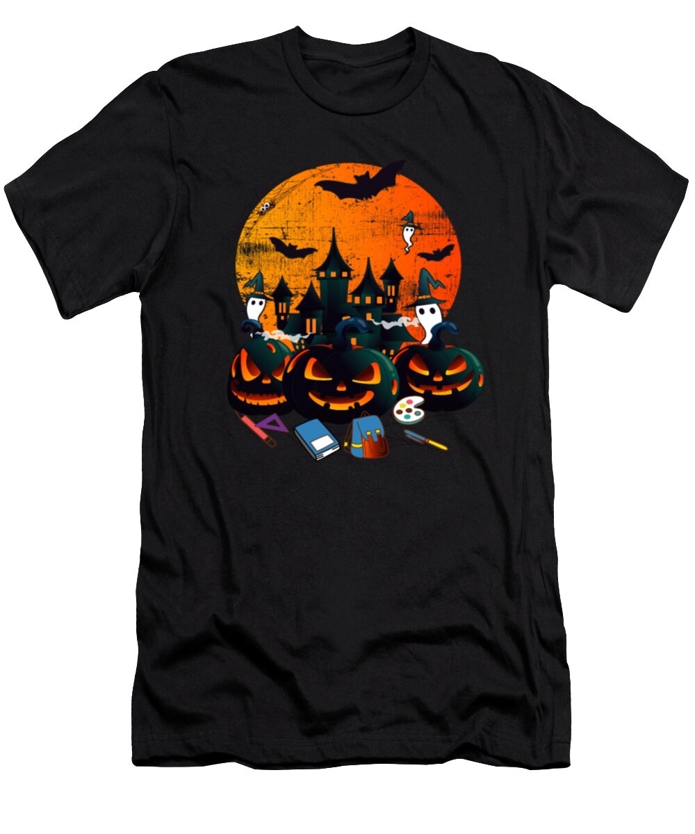 Funny Ghost Halloween Teacher Back to Shcool Cute Tinh Tran Le Thanh T-Shirt
