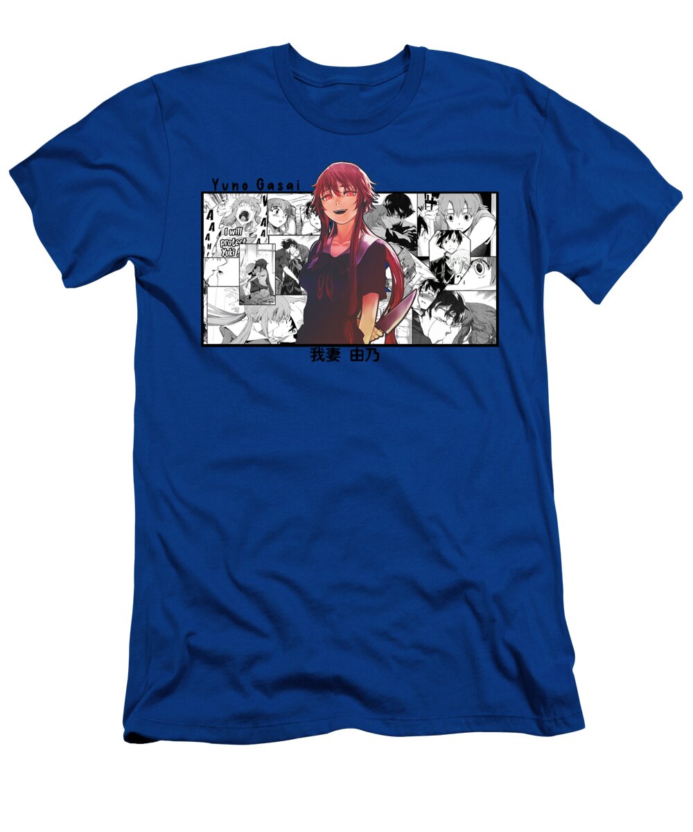 Funny Gift for Yuno Gasai Future Diary Anime Vaporwave Manga Douxie Grimo T-Shirt