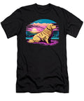 Funny Golden Retriever Vaporwave Sophie Eleanor T-Shirt