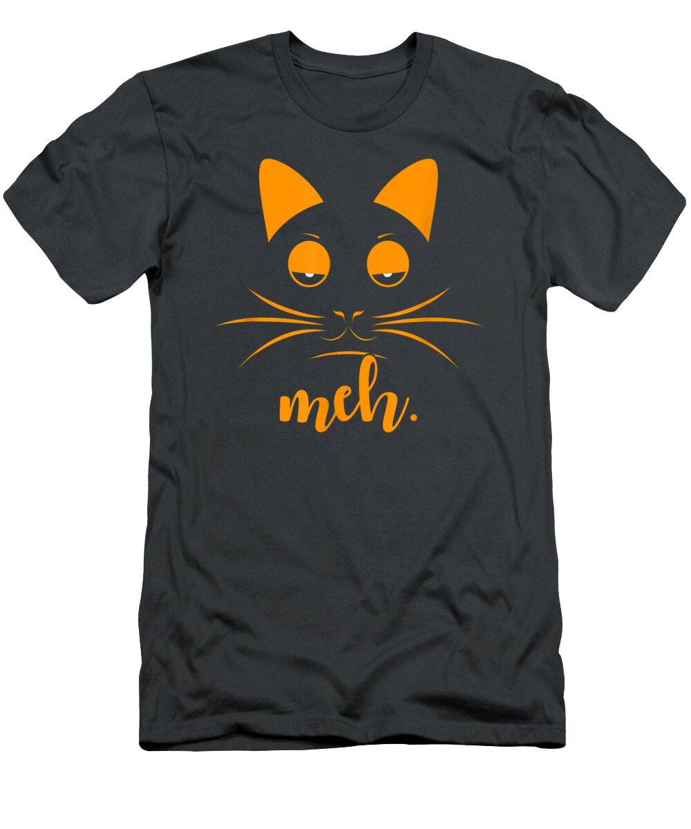 Funny Halloween Cat Meh Aileyg Ahaan T-Shirt