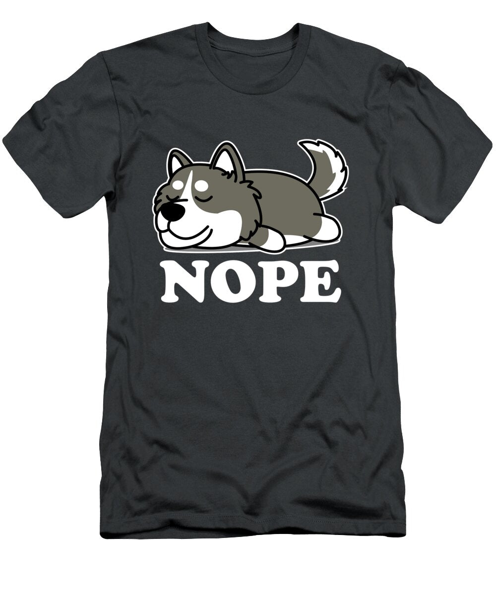 Funny Husky Sleeping Dog Lovers Nope Gift Alexander Janssen T-Shirt