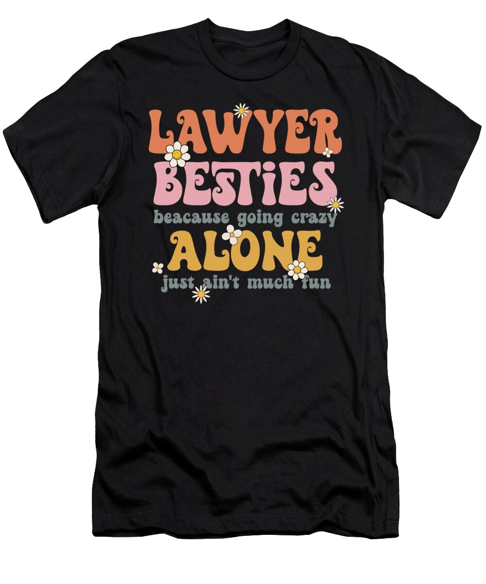 Funny Lawyer Besties Retro Lawyer Squad Deon Du Plessis Art T-Shirt