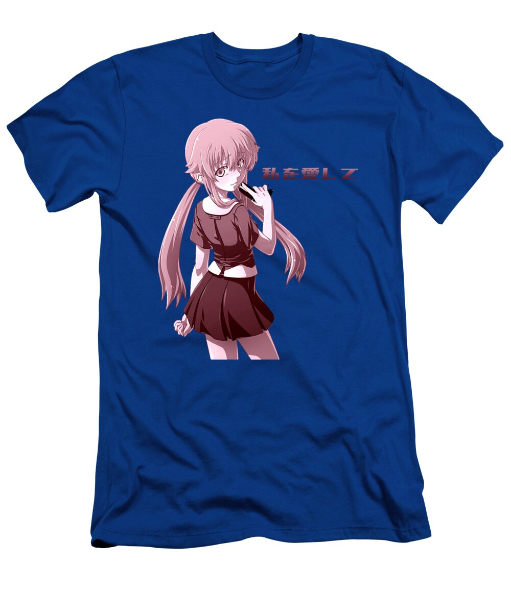 Funny Man Yuno Gasai Mirai Nikki the Future Diary Love Me Clothing Douxie Grimo T-Shirt