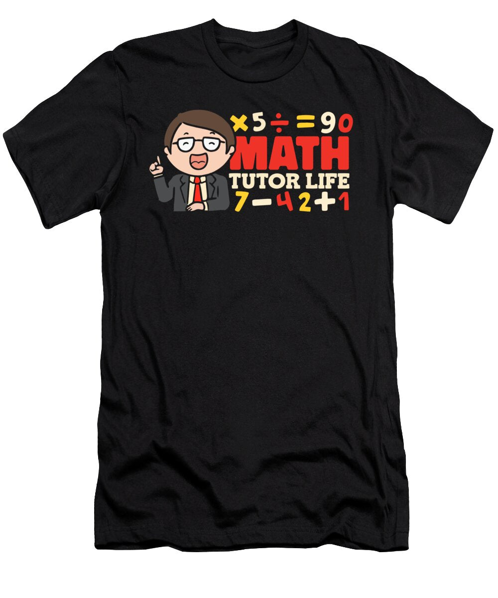 Funny Math Teacher Education Educator School Tutor Crazy Squirrel T-Shirt