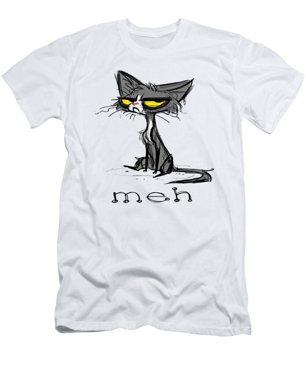 Funny Meh Cat Gift for Cat Lovers Black Cat Tinh Tran Le Thanh T-Shirt