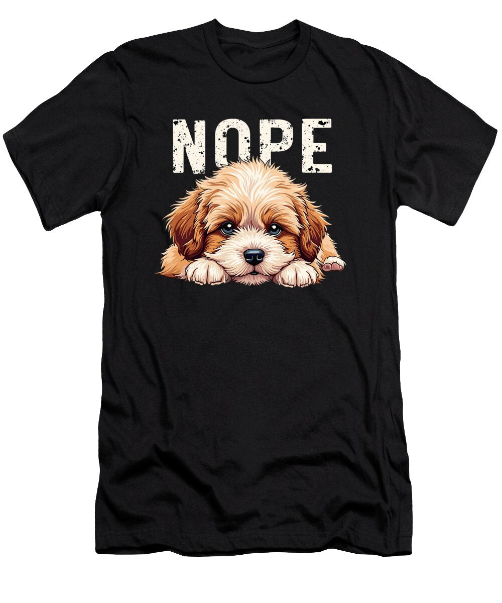 Funny Napping Nope Maltipoo Dog Dad Dog Mom Dogs Sophie Eleanor T-Shirt
