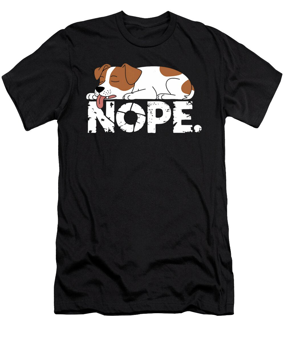 Funny Nope Sleeping Dog Lazy Pet Lovers Sophie Eleanor T-Shirt