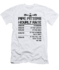 Funny Pipe Fitters Hourly Rate Wrench Labor Rate Orange Pieces T-Shirt