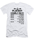 Funny Plumber Hourly Rate Wrench Labor Rate Orange Pieces T-Shirt