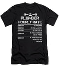 Funny Plumber Hourly Rate Wrench Men Labor Rate Orange Pieces T-Shirt
