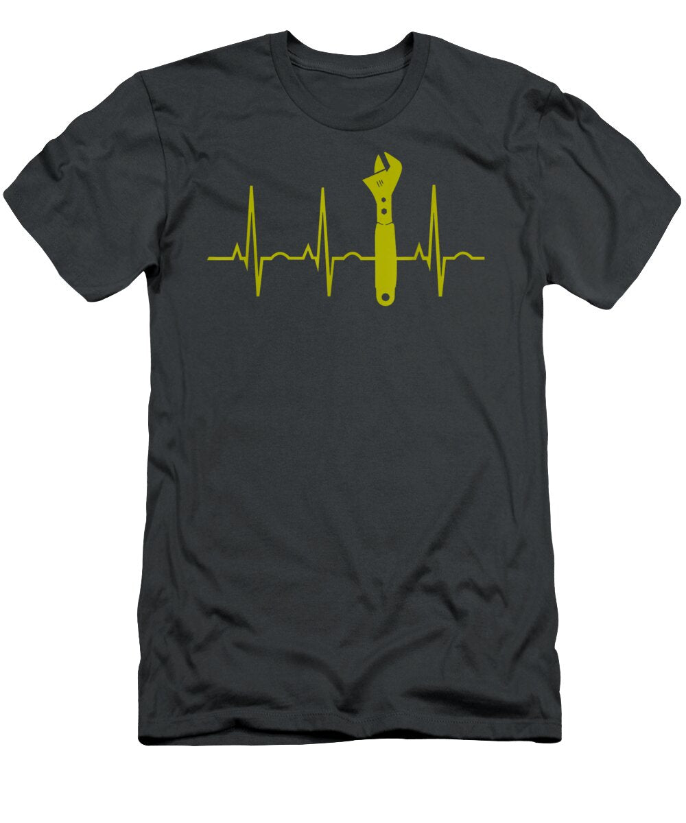 Funny Plumbing Tools Wrench Heartbeat Plumber for Men Zephyr Liza T-Shirt