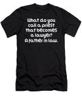 Funny Pun Joke What Do You Call a Priest That Becomes a Lawyer a Father in Law Dogboo T-Shirt