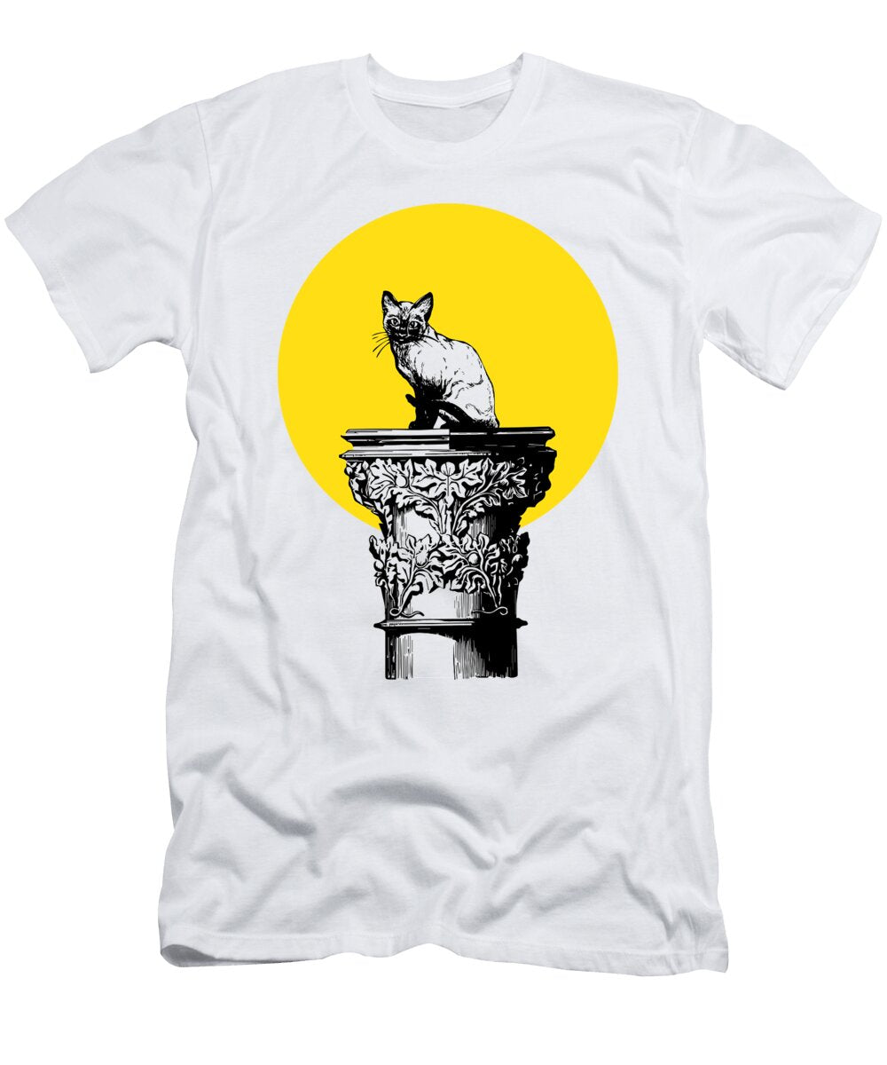Funny Pussy Cat on a Pedestal Jacob Zelazny T-Shirt
