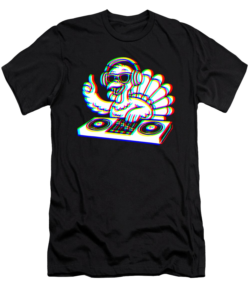 Funny Retro Thanksgiving Rave Vaporwave Trippy Studi Alex T-Shirt