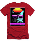 Funny Retro Vaporwave Synthwave Cat Christian Hall T-Shirt
