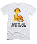 Funny Snake Pet Kids Son Daughter School Snake Ate Homework Eq Designs T-Shirt