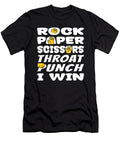 Funny Snarky Sarcasm Rock Paper Scissors Throat Punch I Win Crazy Squirrel T-Shirt
