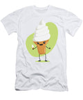 Funny Soft Ice Cream with Waffle Croissants Licensed Art T-Shirt