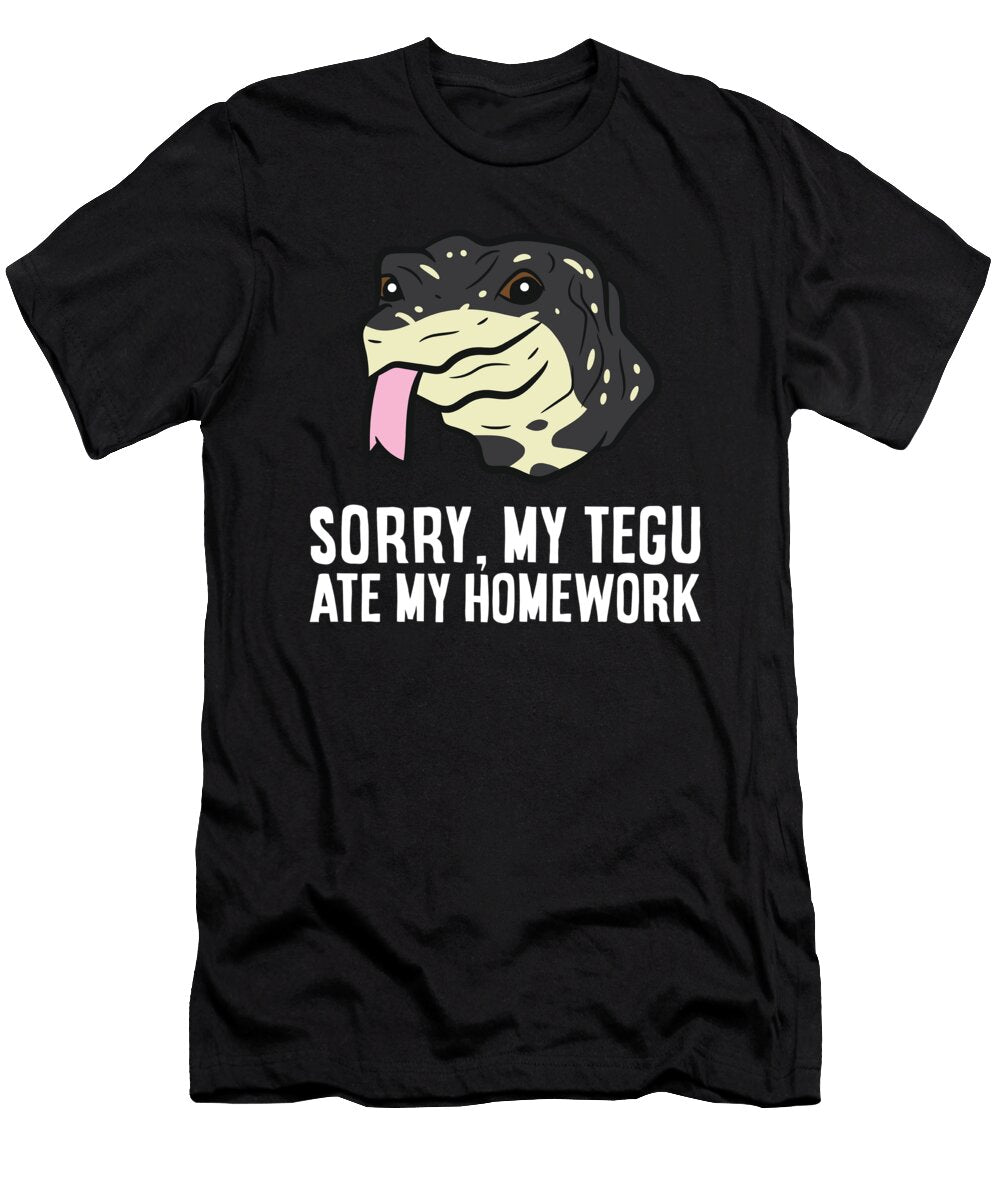 Funny Tegu Sorry My Tegu Ate My Homework Eq Designs T-Shirt