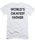 Funny Worlds Okayest Father Fathers Day Jacob Zelazny T-Shirt