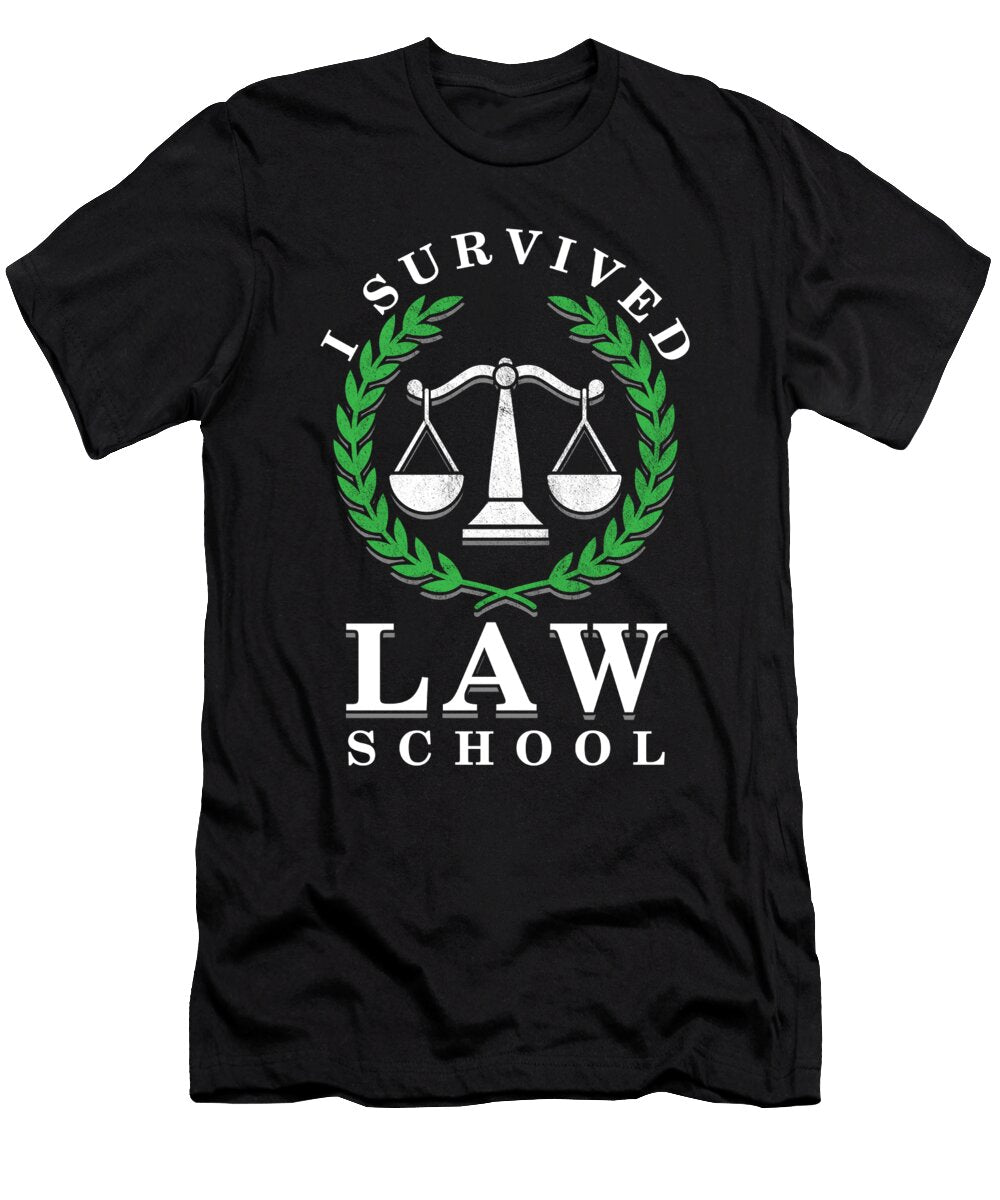 Future Lawyer Students Attorney Gift I Survived Law School Thomas Larch T-Shirt