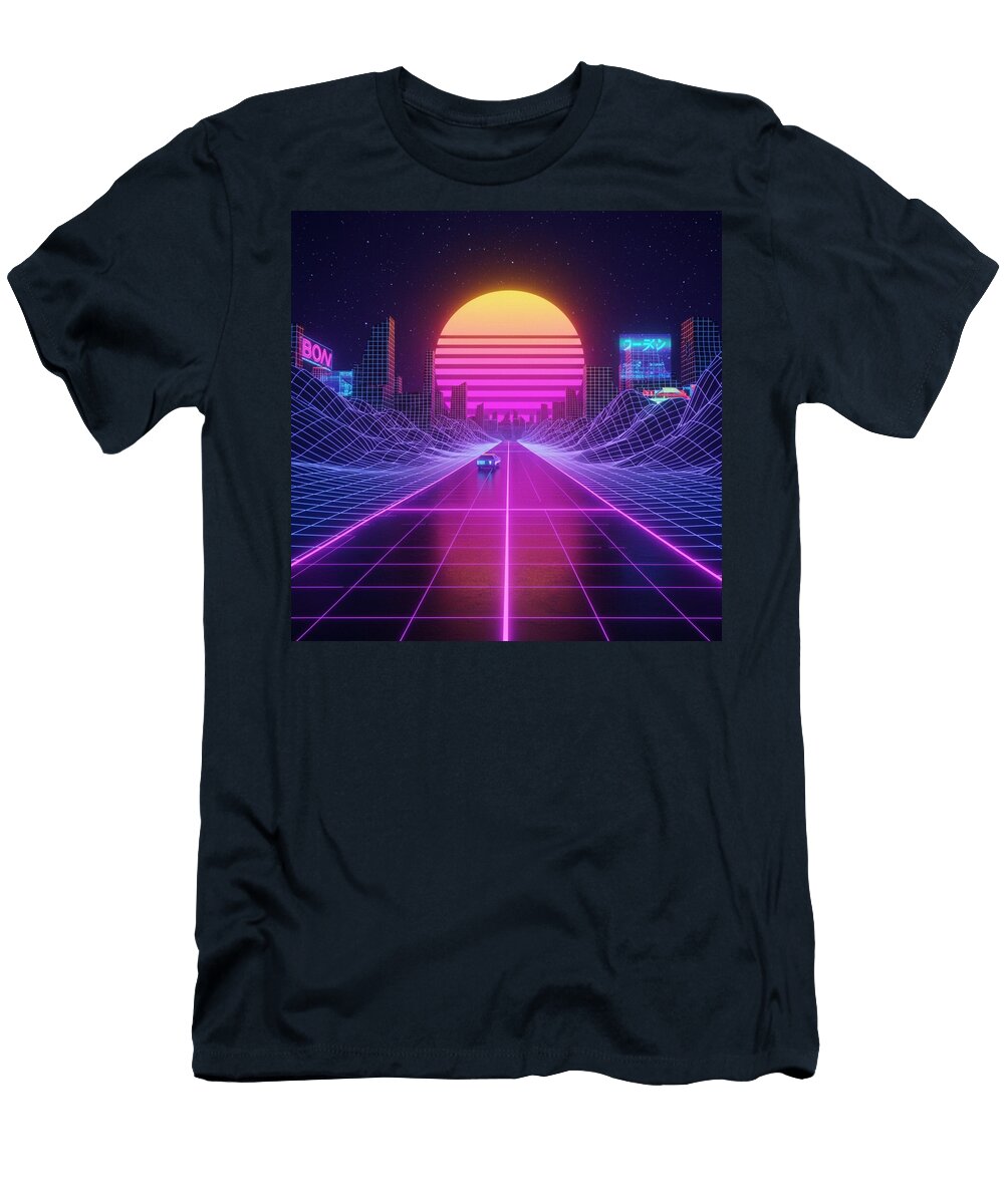 Future Neon Echo Synthwave 80s Beat Corbin Henry T-Shirt
