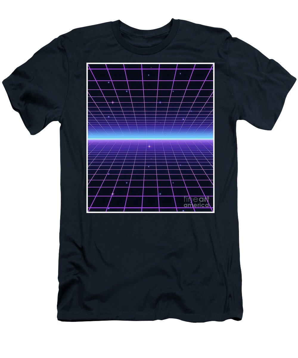 Future Synthwave Horizon Christian Hall T-Shirt