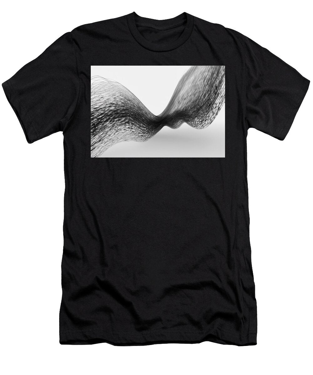 Futuristic Conceptual Background Text Waves Audio Abstract Frequency White Signals Waveform Dark Wireframe Technology Copy Space Visualization Sound Wavelengths Acoustic Amplifier Wafe Akkash T-Shirt