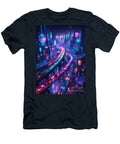 Futuristic Neon Cityscape Addictive Design T-Shirt
