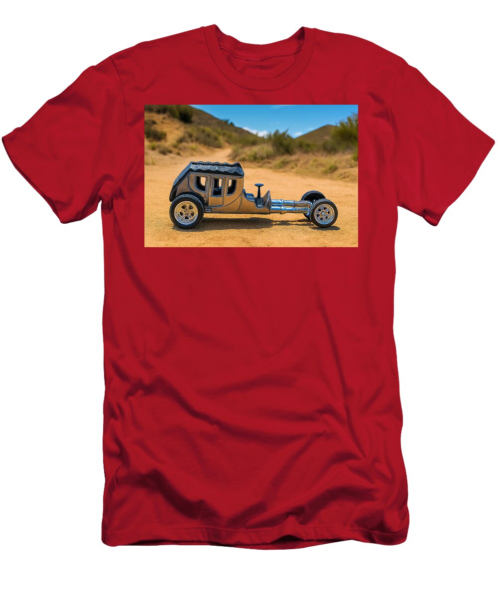 Futuristic Toy Car in Desert Bruce Roker T-Shirt