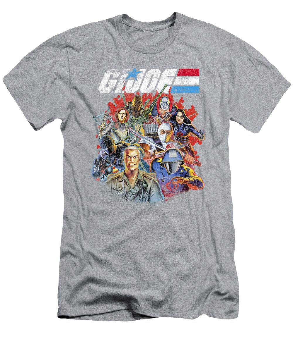 G I Joe Retro Group Shot American Hero Fade Logo Johnat Ruo T-Shirt