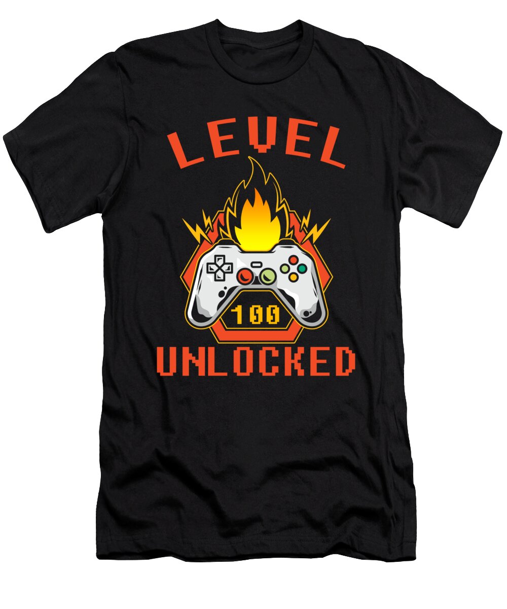 Gamer Controller Gaming Video Games Crazy Squirrel T-Shirt