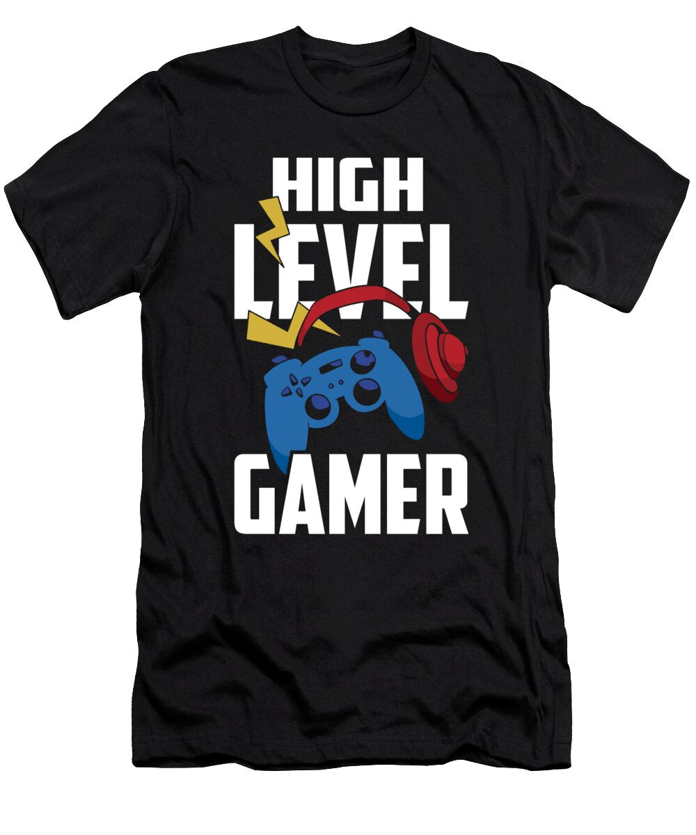 Gamer Headphones Gaming Video Games Crazy Squirrel T-Shirt