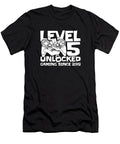 Gaming 5th Birthday Year Old Gamer Video Level 5 Unlocked Crazy Squirrel T-Shirt