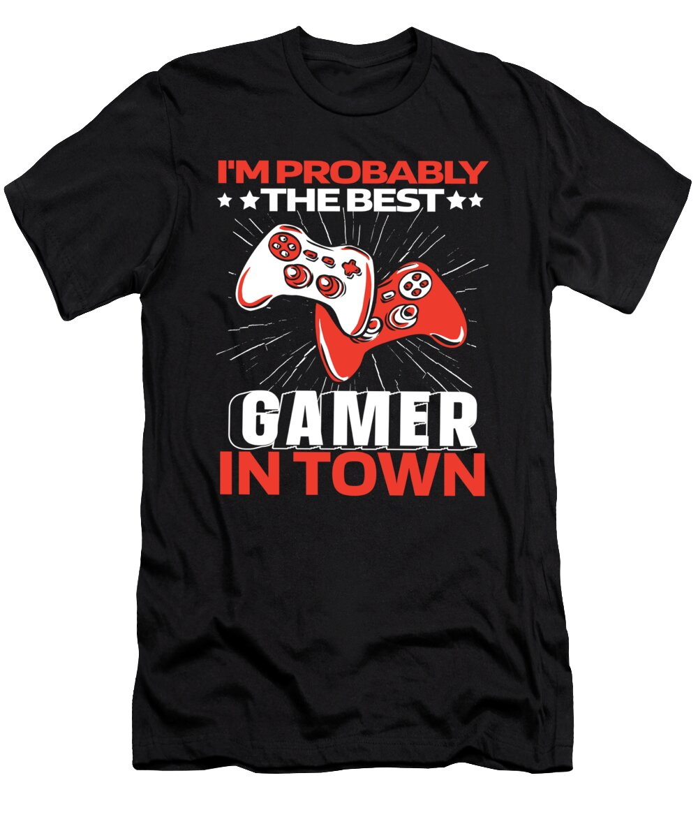 Gaming Best Gamer Video Games Crazy Squirrel T-Shirt