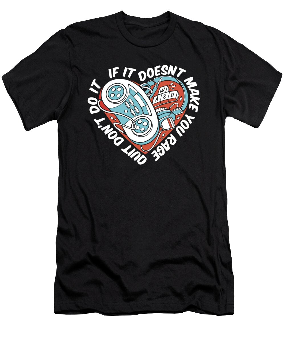 Gaming Rage Gamer Video Games Crazy Squirrel T-Shirt