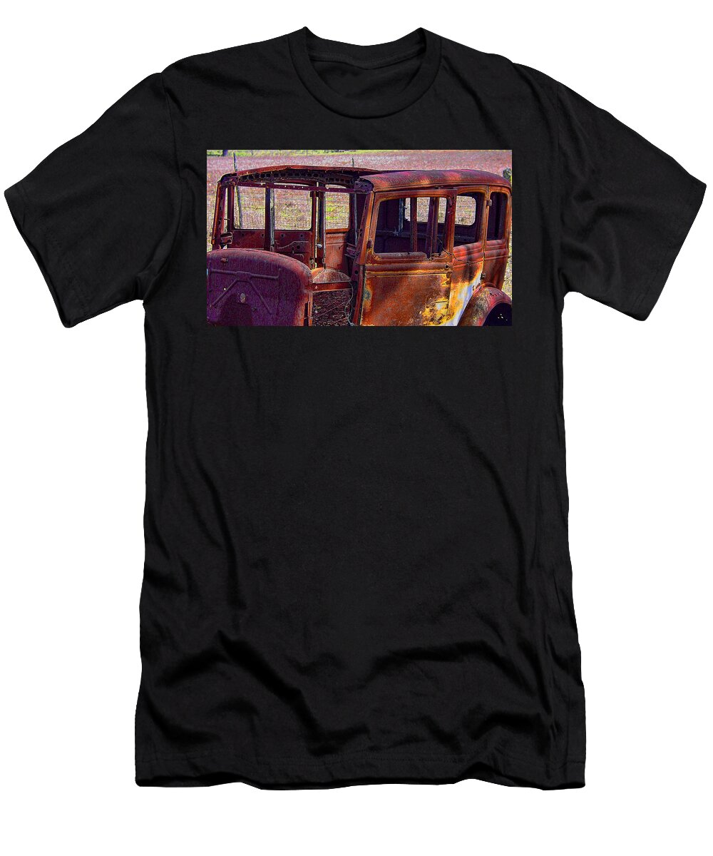 Gangster Car with Bullet Holes Brian King T-Shirt