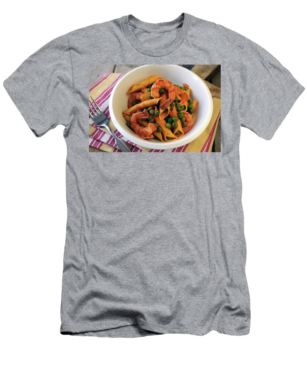 Garganelli with Prawns Peas and a Creamy Tomato Sauce Mario Matassa T-Shirt