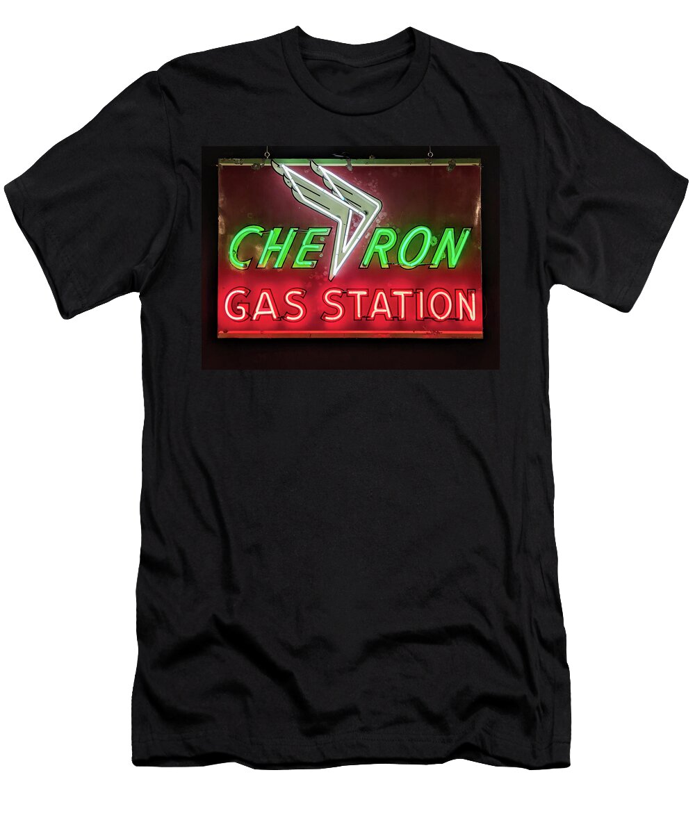 Gas Station Neon Sign Joseph Skompski T-Shirt