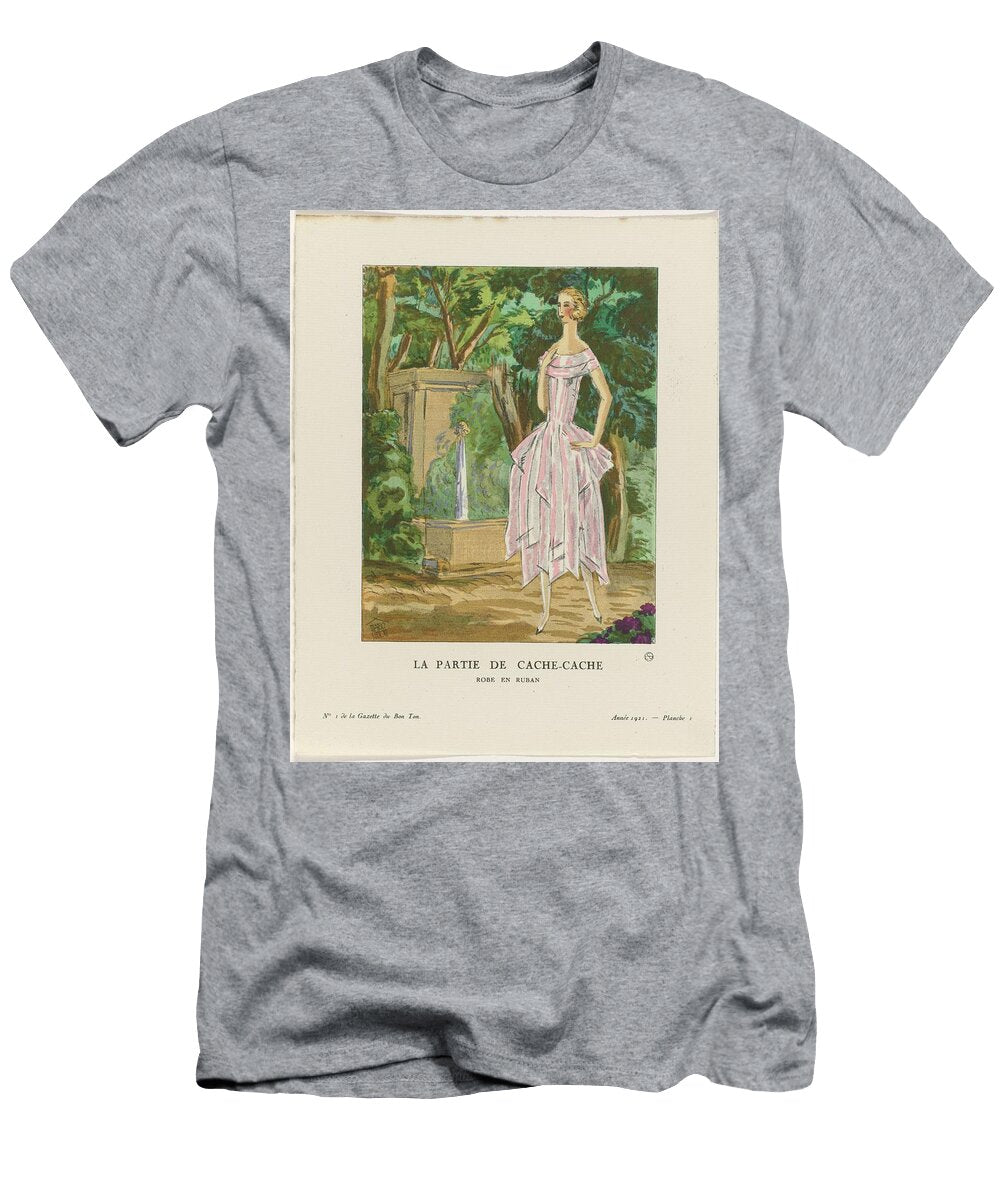 Gazette Du Bon Ton 1921 No 1 Pl 1 the Game of Hide and Seek Ribbon Dress Mario Simon 1921 Gazette Du Bon Ton T-Shirt