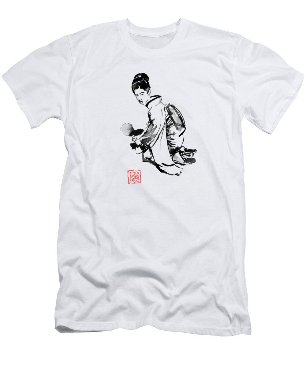 Geisha Picks Up Pechane Sumie T-Shirt